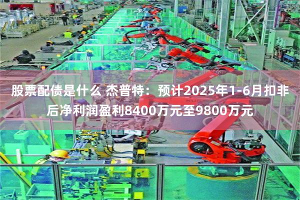 股票配债是什么 杰普特：预计2025年1-6月扣非后净利润盈利8400万元至9800万元