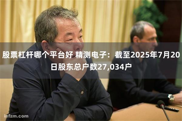 股票杠杆哪个平台好 精测电子：截至2025年7月20日股东总户数27,034户