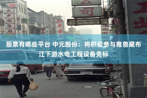 股票有哪些平台 中元股份：将积极参与雅鲁藏布江下游水电工程设备竞标
