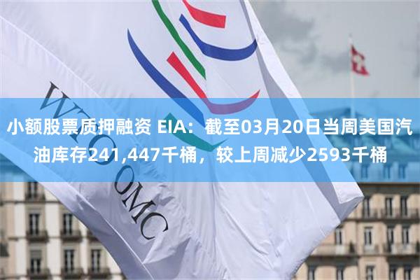 小额股票质押融资 EIA：截至03月20日当周美国汽油库存241,447千桶，较上周减少2593千桶