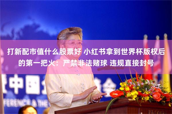 打新配市值什么股票好 小红书拿到世界杯版权后的第一把火：严禁非法赌球 违规直接封号