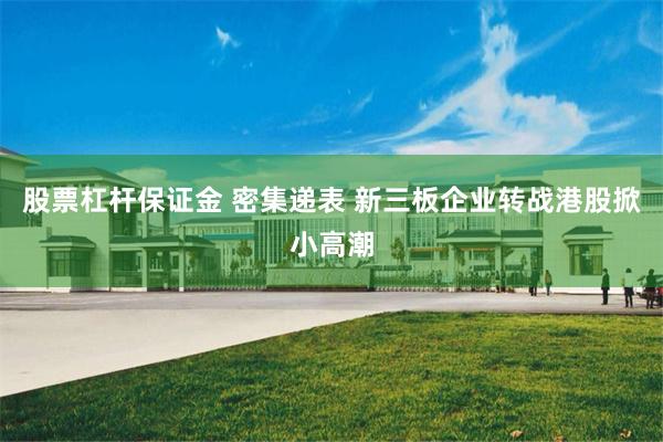 股票杠杆保证金 密集递表 新三板企业转战港股掀小高潮