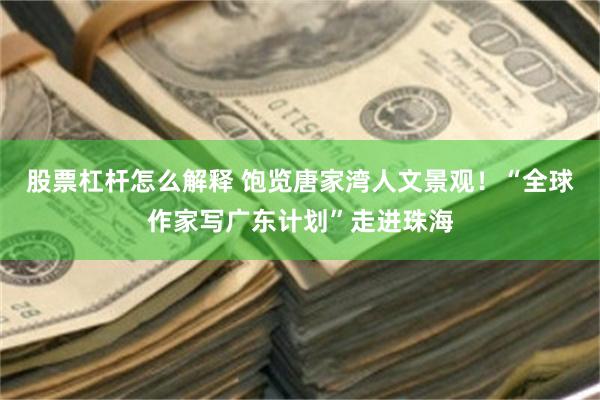 股票杠杆怎么解释 饱览唐家湾人文景观！“全球作家写广东计划”走进珠海