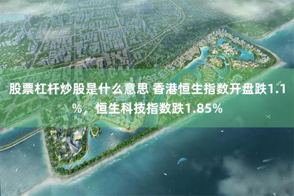 股票杠杆炒股是什么意思 香港恒生指数开盘跌1.1%，恒生科技指数跌1.85%