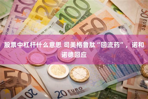 股票中杠杆什么意思 司美格鲁肽“回流药”，诺和诺德回应