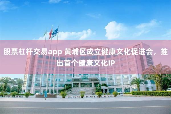 股票杠杆交易app 黄埔区成立健康文化促进会，推出首个健康文化IP