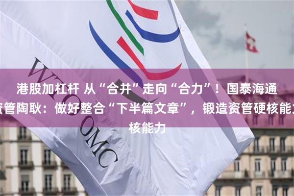 港股加杠杆 从“合并”走向“合力”!国泰海通资管陶耿:做好整合“下半篇文章”,锻造资管硬核能力