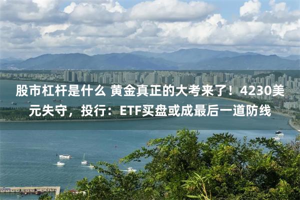 股市杠杆是什么 黄金真正的大考来了!4230美元失守,投行:ETF买盘或成最后一道防线